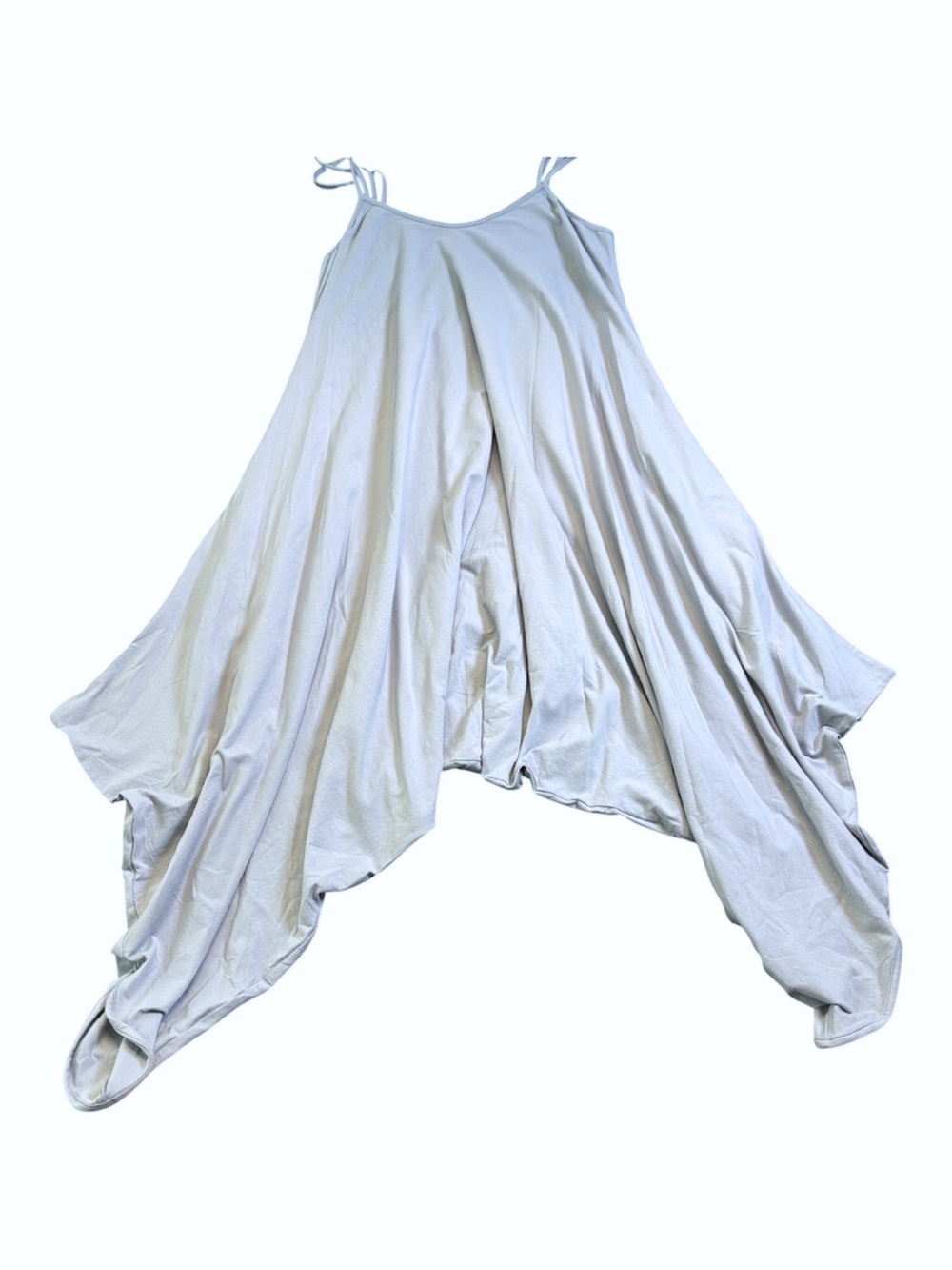 LUUKAA NWT Asymmetric Lagenlook Jumpsuit Blue Gray Size 12 Style LUKA9Y0527